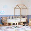 vidaXL Day Bed with Roof without Mattress 90x200 cm Solid Wood