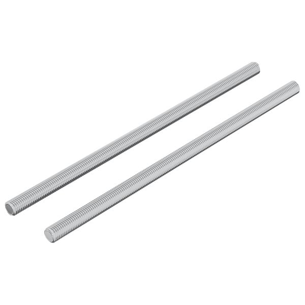 vidaXL Threaded Rod 2 pcs Silver 6 x 135 mm Steel
