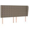 vidaXL Headboard with Ears Taupe 183x23x118/128 cm Fabric