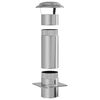 vidaXL Chimney Extension Silver 25 x 25 x 65 cm Stainless Steel