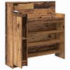 vidaXL Shoe Cabinet Old Wood 100.5 x 28 x 100 cm Engineered Wood