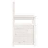 vidaXL Bench White 112.5x51.5x96.5 cm Solid Wood Pine