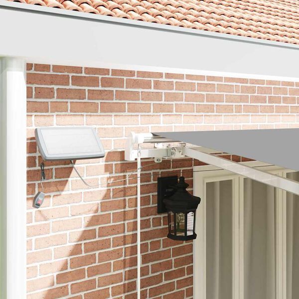 vidaXL Awning with Manual White 6 x 3 m Metal