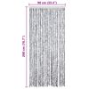 vidaXL Insect Curtain White and Grey 90x200 cm Chenille