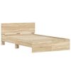 vidaXL Bed Frame with Headboard Sonoma 137 x 190 cm Engineered Wood