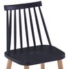 vidaXL Dining Chairs 2 pcs Black Plastic