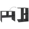 vidaXL Side Table High Gloss Grey 60x40x45 cm Engineered Wood