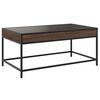 vidaXL Coffee Table with Infinity LED Brown Oak 90x50x41 cm