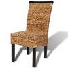 vidaXL Dining Chairs 6 pcs Abaca and Solid Mango Wood