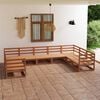 vidaXL 9 Piece Garden Lounge Set Solid Wood Pine