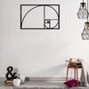 Homemania Wall Decoration Golden Ratio 53x35 cm Steel Black