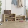 vidaXL Shoe Cabinet Sonoma Oak 150x35x45 cm Engineered Wood