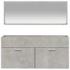 vidaXL Bathroom Cabinet with Mirror Concrete Grey Engineered Wood