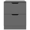 vidaXL Bedside Cabinet Grey 40x40x50 cm Engineered Wood