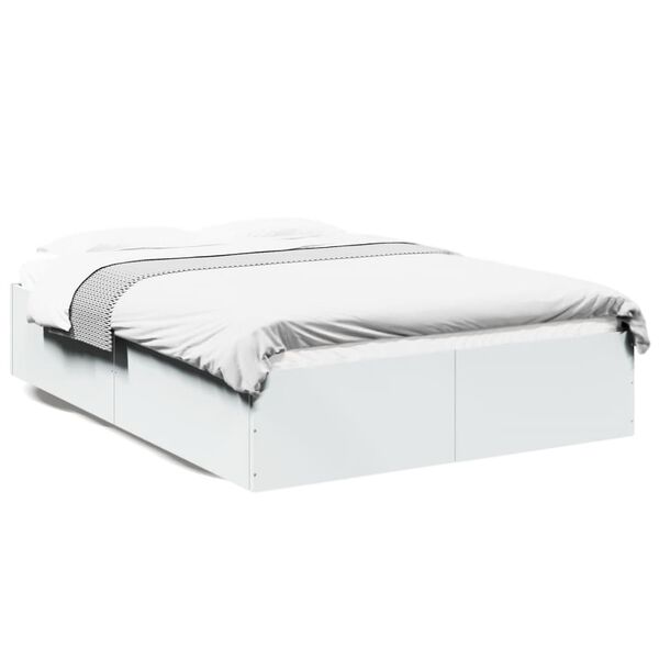 vidaXL Bed Frame without Mattress White 135x190 cm Double