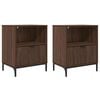 vidaXL Bedside Cabinet 2 pcs Brown oak 49 x 36 x 61 cm Engineered wood
