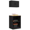 vidaXL Garage Cabinets 2 pcs Black Engineered Wood