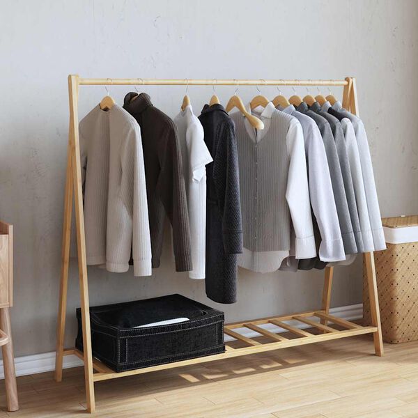 vidaXL Clothes Rack with Shelves 106x34x102 cm Bamboo