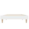 vidaXL Bed Frame without Mattress White 75x190 cm Small Single Engineered Wood