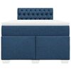vidaXL Box Spring Bed with Mattress Blue 120x200 cm Fabric