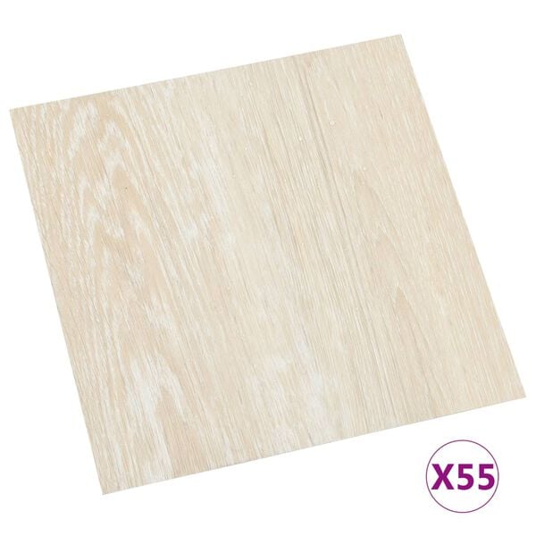 vidaXL Self-adhesive Flooring Planks 55 pcs PVC 5.11 m² Beige