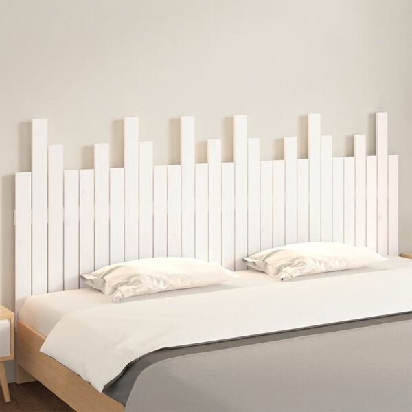 vidaXL Wall Headboard White 185x3x80 cm Solid Wood Pine