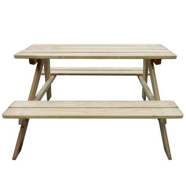 vidaXL Kid's Picnic Table 89 x 89.6 x 50.8 cm Pinewood