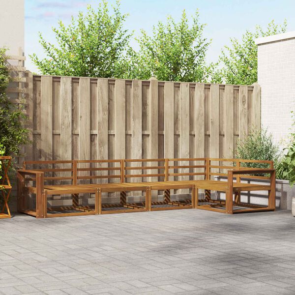 vidaXL Outdoor Sofa Set 5 pcs Natural Solid Acacia Wood