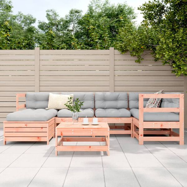 vidaXL 7 Piece Garden Sofa Set Solid Wood Douglas Fir
