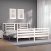 vidaXL Bed Frame without Mattress White Super King Size Solid Wood