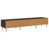 vidaXL TV Cabinet Black Oak 150 x 36 x 30 cm Engineered Wood