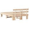 vidaXL Bed Frame with Headboard Natural 135 x 190 cm Solid Pine Wood