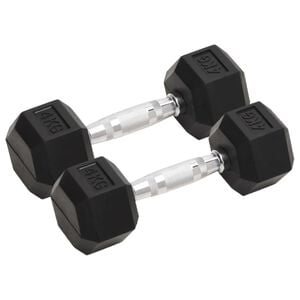 vidaXL Dumbbells 2 pcs 4 kg Total Cast Iron