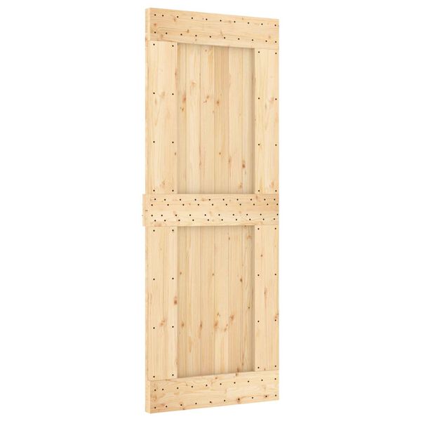 vidaXL Door NARVIK Natural 80 x 210 cm Solid Pine Wood