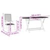 vidaXL Garden Dining Set Folding 5 pcs Black Solid Acacia Wood
