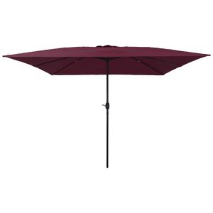 vidaXL Garden Parasol Red and Black 295 x 295 x 245 cm
