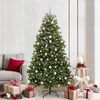 vidaXL Artificial Christmas Tree Green 210 cm PVC and Metal