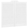 vidaXL Swing Doors Louvred Design 1-Pair White 90x80 cm