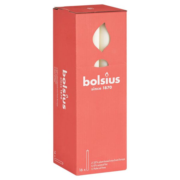Bolsius Table Candles Shine 16 pcs 27 cm Soft Pearl