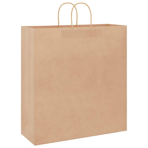 vidaXL Paper Bags 50 pcs with Handles Brown 45x17x48 cm