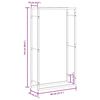 vidaXL Firewood Rack Matt Black 80x28x154 cm Steel