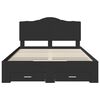 vidaXL Bed Frame with Headboard Black 140 x 190 cm Engineered Wood