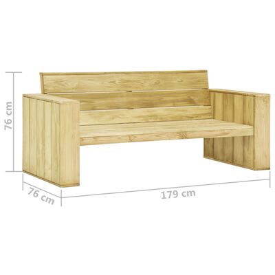 vidaXL Garden Bench 179 cm Impregnated Pinewood