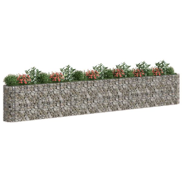 vidaXL Gabion Raised Bed Galvanised Iron 610x50x100 cm