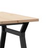 vidaXL Coffee Table Y-Frame 80x80x45.5 cm Solid Wood Pine and Steel