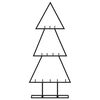 vidaXL Metal Christmas Tree for Decoration Black 60 cm