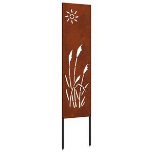 vidaXL Garden Privacy Screen Rusty 32 x 140 cm Weathering steel
