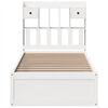 vidaXL Bed Frame without Mattress White 90x190 cm Single Solid Wood Pine