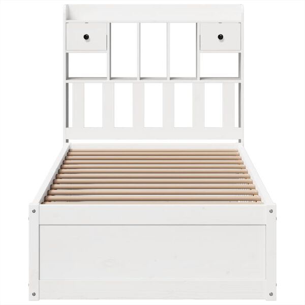 vidaXL Bed Frame without Mattress White 90x190 cm Single Solid Wood Pine
