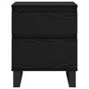vidaXL Bedside Cabinet Black Oak 40 x 35 x 50 cm Engineered Wood